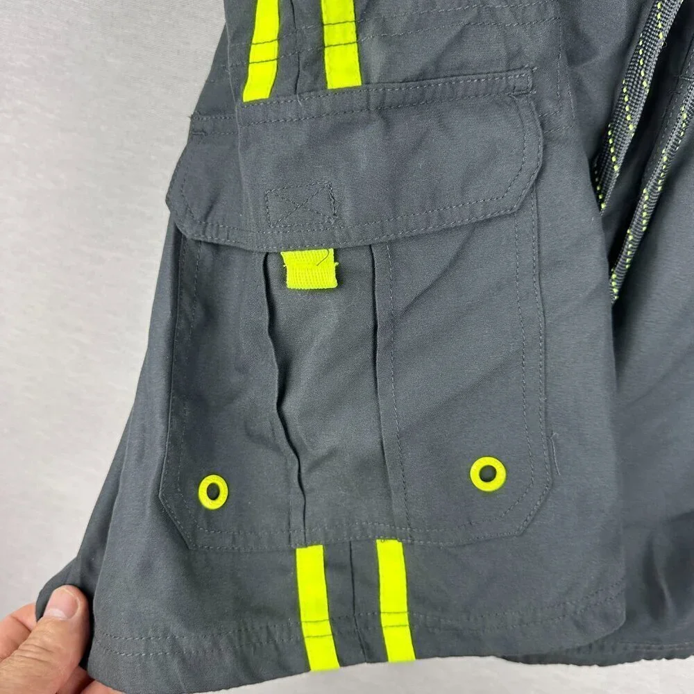 OCEAN PACIFIC OP LINED SWIM TRUNKS SHORTS MEN'S SIZE XL 40-42 GRAY GREEN NEON